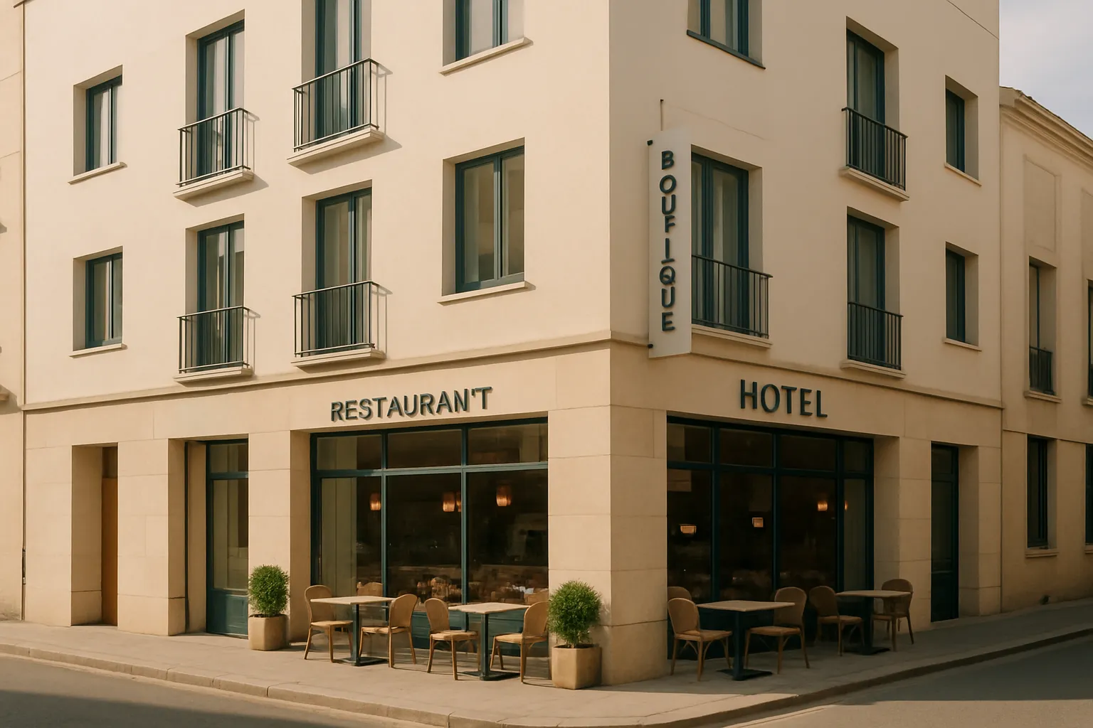Boutique hotel exterior